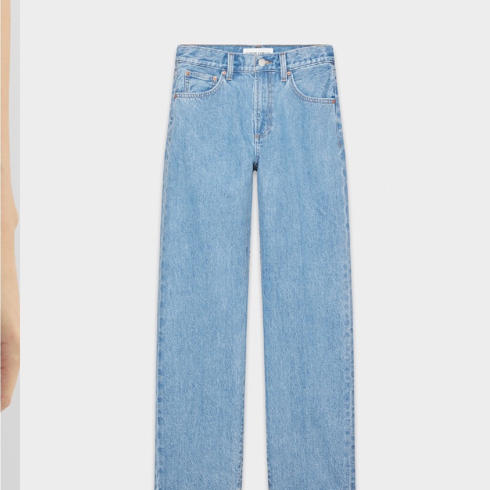 Denim Forum Light Blue Straight Leg Jeans | Aritzia